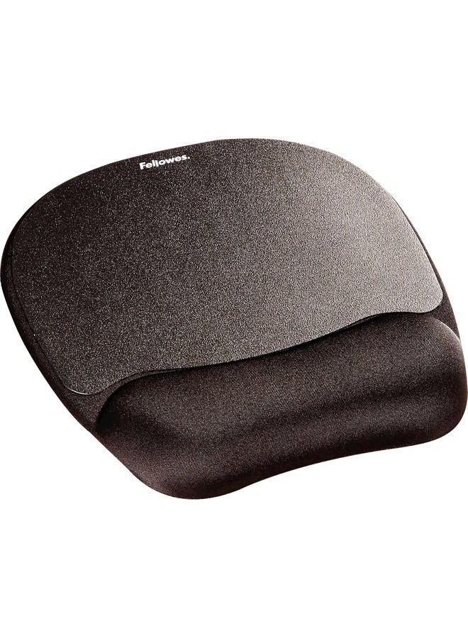 Fellowes Memory Foam Mouse Pad/Wrist Rest, Black - Image 1